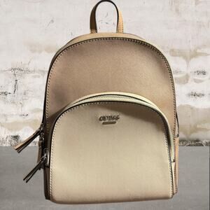 GUESS Brown and Cream Backpack Bag